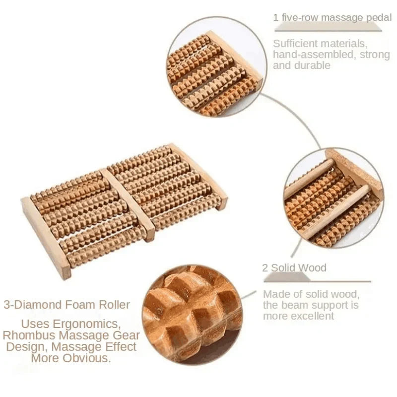 Wooden Foot Massager | Stress Release Tool